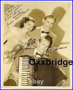 YOUMAN BROTHERS AND FRANCES Vaudeville Band Dance George Dixieland Jazz Bros