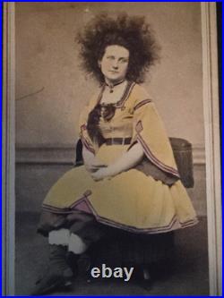ZALUMA AGRA STAR OF THE EAST PT BARNUM CDV great tinting circus sideshow