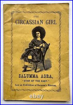 ZALUMMA AGRA Star of the East Circassian Girl CDV & Pitch Book Sideshow Freak